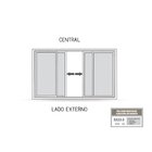 Janela De Correr De Aço 120 X 150 X 12 Cm Preto 4 Folhas Riob