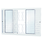 Janela de Correr Veneziana de Aço Pintado Facilitá 1,00x2,00m Lucasa