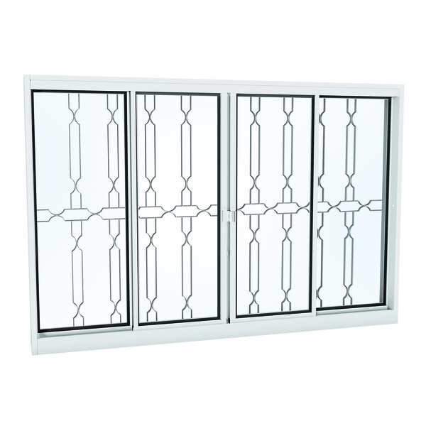 Janela de Correr Lisa de Aço Pintado Facilitá 1,00x2,00m Lucasa