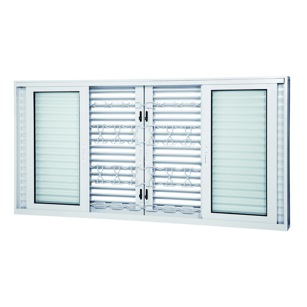 Janela de Correr Veneziana de Aço Pintado Facilitá 1,00x2,00m Lucasa