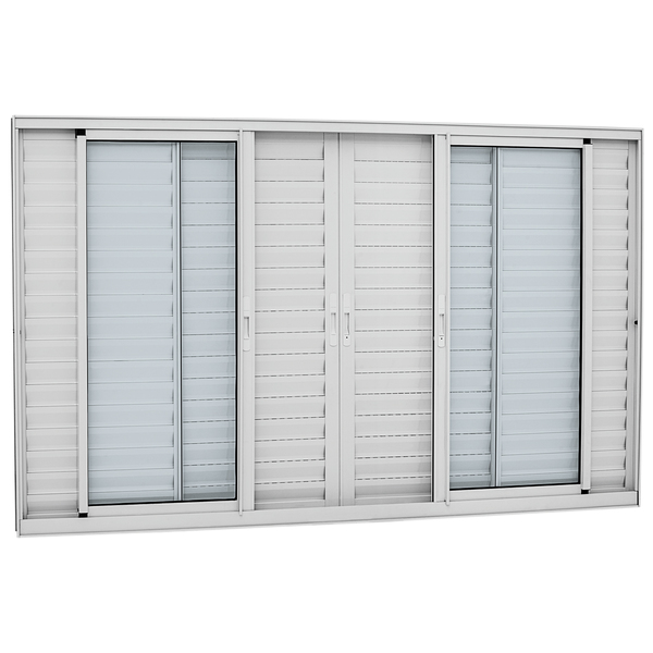 Janela de Correr Veneziana de Alumínio 1,00x1,50m Sasazaki