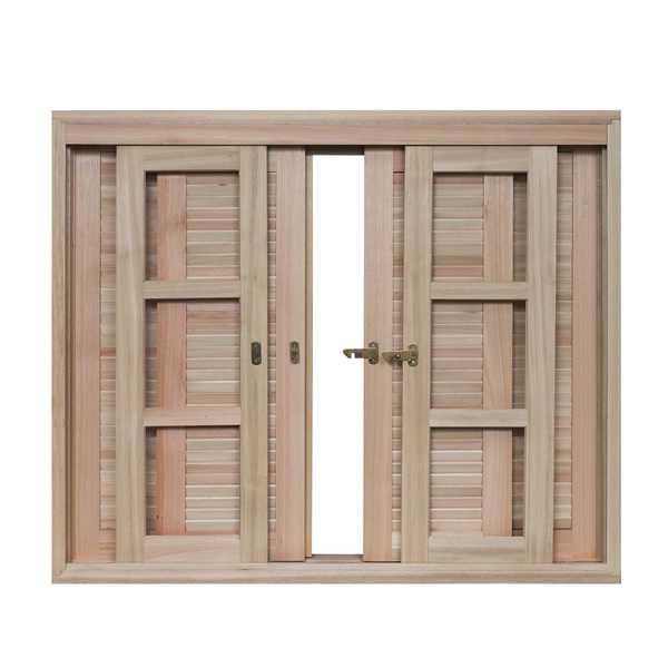 Janela de Correr de Eucalipto Natural 1,00x1,20m Rondosul