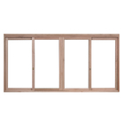 Janela de Correr de Eucalipto Natural 1,00x2,00m Rondosul