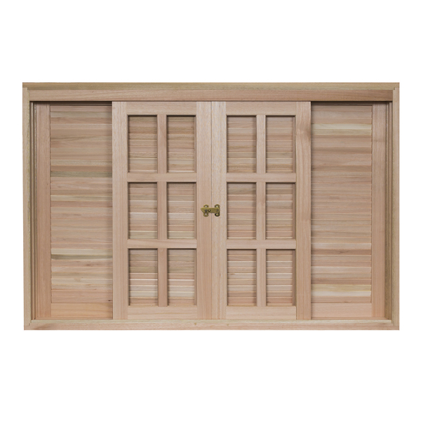 Janela de Correr de Eucalipto Natural 1,00x2,0m Rondosul