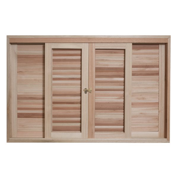 Janela de Correr de Eucalipto Natural com Ferro 1,00x2,00m Rondosul