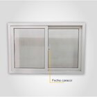 Janela De Correr De Pvc 2 Folhas Com Vidro Simples Fecho Cara