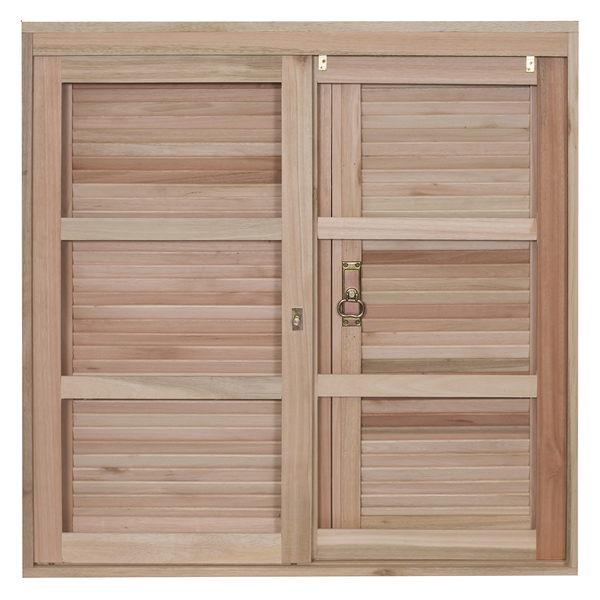 Janela Veneziana de Correr e de Abrir Madeira Eucalipto EWK 210 1,00x1,00m Rondosul