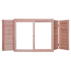 Janela Veneziana de Correr e de Abrir Madeira Eucalipto EWK 220 1,00x1,50m Rondosul