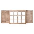 Janela Veneziana de Correr e de Abrir Madeira Eucalipto EWK 130 1,00x1,60m Rondosul