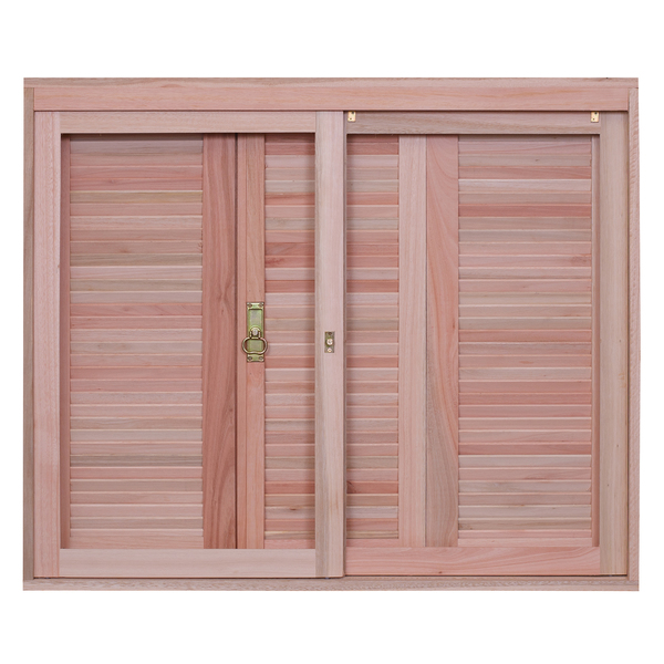 Janela Veneziana de Correr e de Abrir Madeira Eucalipto EWK 220 1,20x1,00m Rondosul