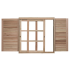 Janela Veneziana de Correr e de Abrir Madeira Eucalipto EWK 210 1,20x1,20m Rondosul