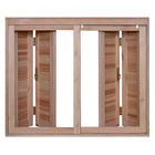 Janela Veneziana de Correr e Sanfonado Madeira Eucalipto EWK 260 1,00x1,00m Rondosul