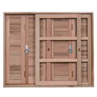 Janela Veneziana de Correr e Sanfonado Madeira Eucalipto EWK 270 1,00x1,20m Rondosul