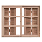 Janela Veneziana de Correr e Sanfonado Madeira Eucalipto EWK 270 1,20x1,20m Rondosul