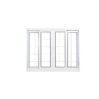 Janela De Correr Em Aço Branco 100x200x14 Cm 4 Folhas Grade Q