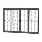 Janela De Correr Em Aço Primer 100x120x12 Cm 4 Folhas Grade E
