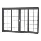 Janela De Correr Em Aço Primer 100x150x12 Cm 4 Folhas Grade Q