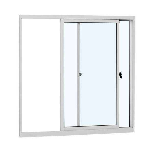 Janela De Correr Em Alumínio 100 X 100 X 4,74 Cm 2 Folhas Dir