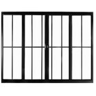 Janela De Correr Em Alumínio 100 X 150 X 8 Cm Grade 4 Folhas