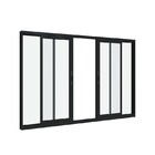 Janela De Correr Em Alumínio 100x150 Cm 4 Folhas Preta Alumif