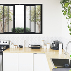 Janela De Correr Em Alumínio 100x150 Cm 4 Folhas Preta Alumif