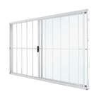 Janela De Correr Em Alumínio Branco 100x120x7 Cm 2 Folhas Com
