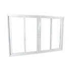 Janela De Correr Em Alumínio Branco 100x200x10 Cm 4 Folhas Vf