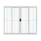 Janela De Correr Em Alumínio Branco 120x150x7 Cm 4 Folhas Com