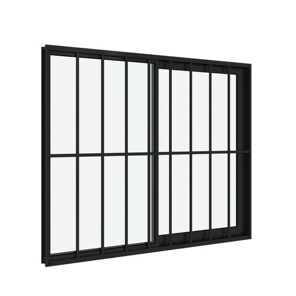 Janela De Correr Em Alumínio Grade Classic 100x120 Cm 2 Folha