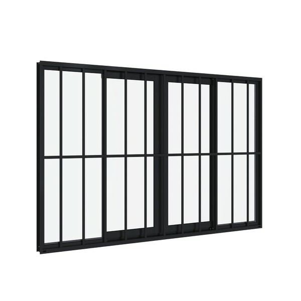 Janela De Correr Em Alumínio Grade Classic 100x150 Cm 4 Folha