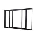 Janela De Correr Em Alumínio Preto 100x150x10 Cm 2 Folhas Móv