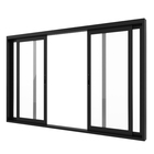 Janela Em Aluminio Preto Com 4 Folhas De Correr