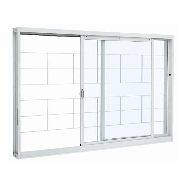 Janela De Correr Grade Quadriculada Em Aço 100 X 120 X 12 Cm