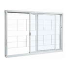 Janela De Correr Grade Quadriculada Em Aço 100 X 150 X 12 Cm