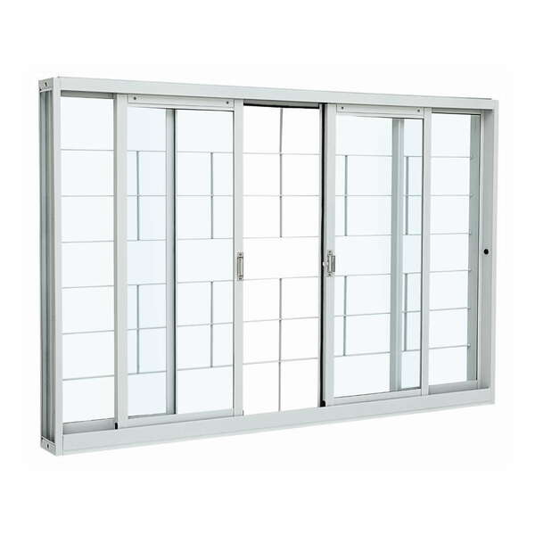 Janela De Correr Grade Quadriculada Em Aço 100 X 150 X 12 Cm