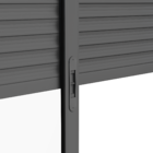 Janela de Correr 2 Folhas Alumínio Cinza com Persiana Blackout e Vidro Comum Transparente 1,20x1,50m Linha Vivace Artens