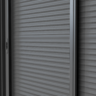 Janela de Correr 2 Folhas Alumínio Cinza com Persiana Blackout e Vidro Comum Transparente 1,20x1,50m Linha Vivace Artens