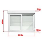 Janela De Correr Integrada Em Pvc Itec 140x200cm Branca