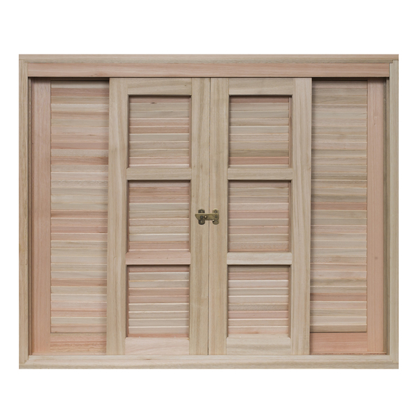 Janela Veneziana de Correr Madeira Eucalipto EWK 372 1,20x1,20m Rondosul