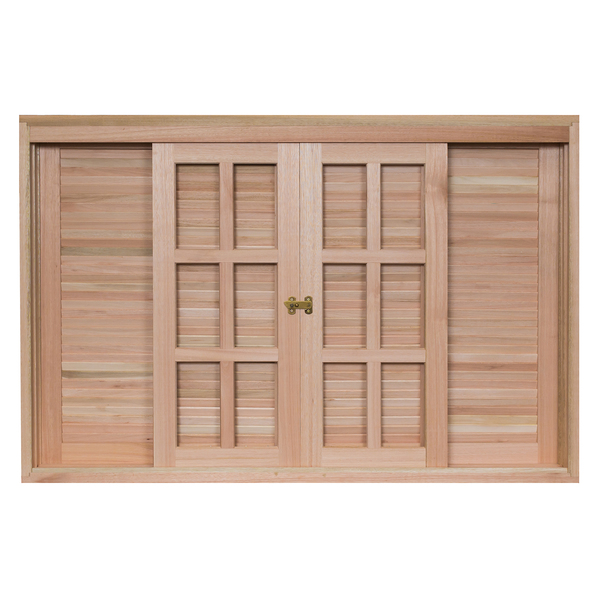 Janela Veneziana de Correr Madeira Eucalipto EWK 372 1,20x1,80m Rondosul