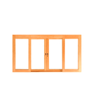 Janela De Correr Panorâmica 80cm Reta 4 Folhas Em Madeira Mac