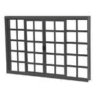 Janela De Correr Quadriculada Em Aço Primer 100x150x12 Cm 4 F