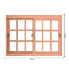 Janela De Correr Quadriculada Je221 Esel 100x140x12cm