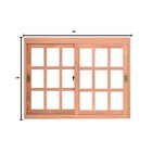 Janela De Correr Quadriculada Je221 Esel 100x200x12cm