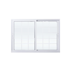 Janela de Correr 2 Folhas Quadriculado Alumínio Pintado Branco Linha Palace 1,00x1,50m Líder