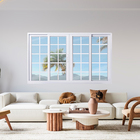 Janela de Correr 4 Folhas Alumínio Pintado Branco Linha Palace com Grade e Vidro Comum Incolor 1,00x2,00m Líder