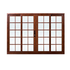 Janela de Correr 4 Folhas Alumínio Pintado Amadeirado Linha Palace com Grade e Vidro Comum Incolor 1,00x2,00m Líder