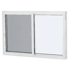 Janela de Correr 2 Folhas Alumínio Pintado Branco com Tela Mosquiteira Sob Medida Linha 25 OGB Esquadrias