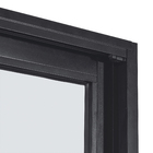 Janela de Correr 4 Folhas Alumínio Pintado Preto com Tela Mosquiteira Sob Medida Linha 25 OGB Esquadrias