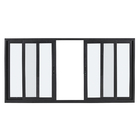 Janela de Correr 4 Folhas Alumínio Pintado Preto Sob Medida Linha 25 OGB Esquadrias